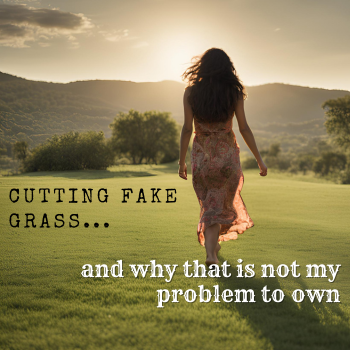 Cutting Fake Grass and Why That’s Not My Problem to Own